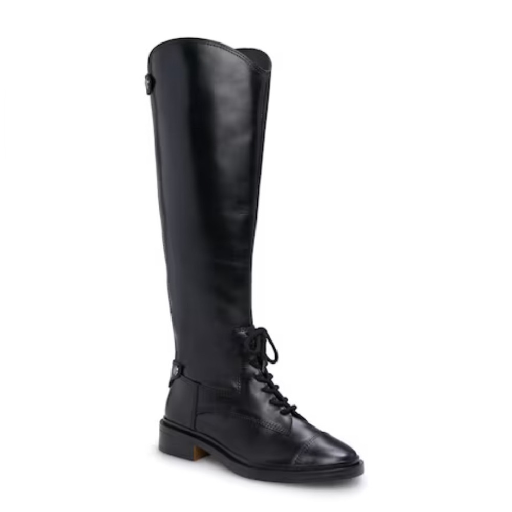 New Vince Camuto Sirdola Leather Boots in Black size 6